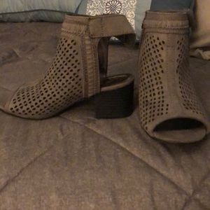 Justice open toe booties